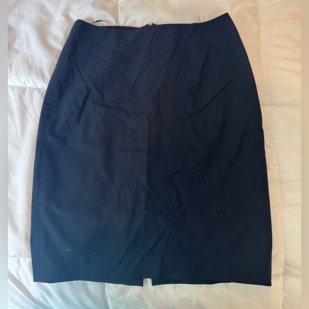 Elie Tahari Navy Pencil Skirt